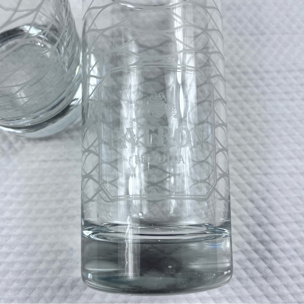 Patrón Tequila Etched Glass Set
